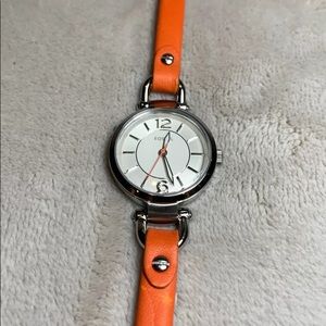 Fossil Watch Women’s Orange/Silver